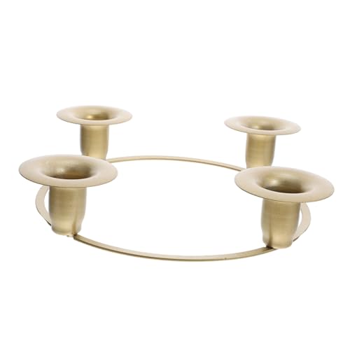 VALICLUD Adventskerzenhalter Metall Gold Weihnachtskranz Kerzenring Stabile Wachsschutz Deko für Esstisch Festliche Adventszeit Weihnachten VALICLUD Adventskerzenhalter Metall Gold Weihnachtskranz Kerzenring Stabile Wachsschutz Deko für Esstisch Festliche Adventszeit Weihnachten von VALICLUD