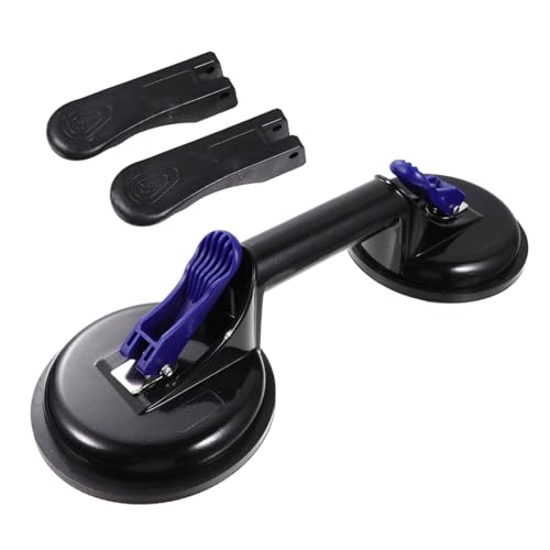 VALICLUD Aluminiumlegierung Glasheber mit Starkem Saugnapf Doppelte Greifplatten Tragkraft für Glas Marmor Fliesen Langlebig und Sicher Geeignet für Hebe Transportarbeiten Zufällige Farbe von VALICLUD