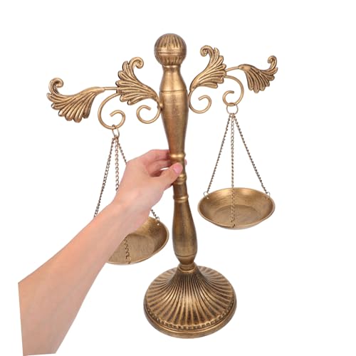 VALICLUD Antikes Metall-tischwaage Schmuckständer Vintage Balance Scale Schmuckdisplay Tray Retro Organizer für Halsketten und Ohrringe Geschenkidee für Liebhaber Nostalgischer Dekoration von VALICLUD