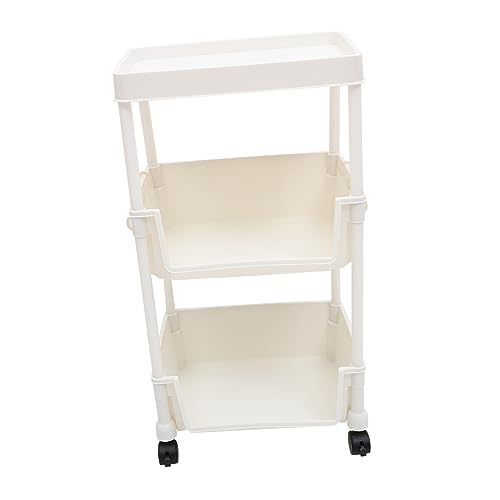 VALICLUD Bewegliches Bücherregal aus PP Rollendes Bücherregal mit Drehbaren Rädern Mehrschichtiger Bücher Organizer für Zuhause Aufbewahrungswagen mit Universalrollen und Langlebig VALICLUD Bewegliches Bücherregal aus PP Rollendes Bücherregal mit Drehbaren Rädern Mehrschichtiger Bücher Organizer für Zuhause Aufbewahrungswagen mit Universalrollen und Langlebig von VALICLUD