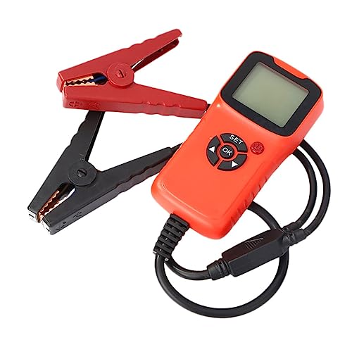 VALICLUD Autobatterie Tester mit Schnellanzeige Langlebiges Batterieprüfgerät mit Überladungsschutz Praktischer Batteriemonitor für Fahrzeugbatterien Einfache Bedienung Rotes Display von VALICLUD