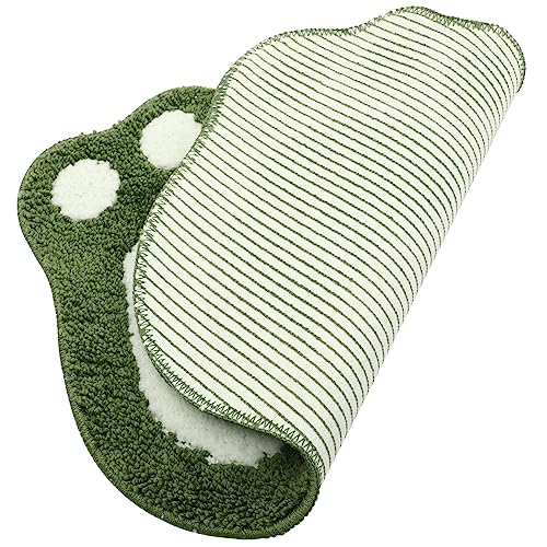 VALICLUD Badezimmermatte Rutsch Hochabsorbierende Waschbare Fußmatte aus Grün Vielseitig für Wohnzimmer Schlafzimmer und Bad Geeignet Komfortabel von VALICLUD