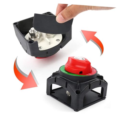 VALICLUD Batterie Trennschalter Hauptschalter mit Drehknopf Langlebiger Stromabschalter für Auto Boot Yacht Rv Atv Universeller Power Isolator Einfache Bedienung Sichere Stromunterbrechung von VALICLUD