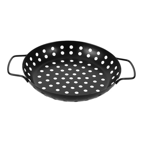 VALICLUD Bbq Grillpfanne aus Hochwertigem Material mit Langlebiger Antihaftbeschichtung Große Multifunktionale Grillplatte für Gemüse und Fleisch Doppelte Griffe für Einfache Handhabung von VALICLUD