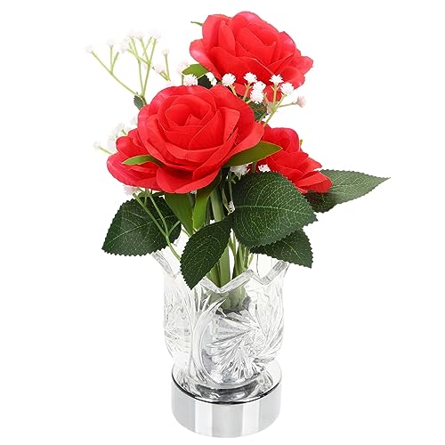 VALICLUD Beleuchtete Blumenvase Mit Led-Lichter Für Schlafzimmerdekor Moderne Tischlampe Als Blumenschreibtischlampe Für Teenager-mädchen Für Frauen Als Raumdekor Für Kinderzimmer von VALICLUD