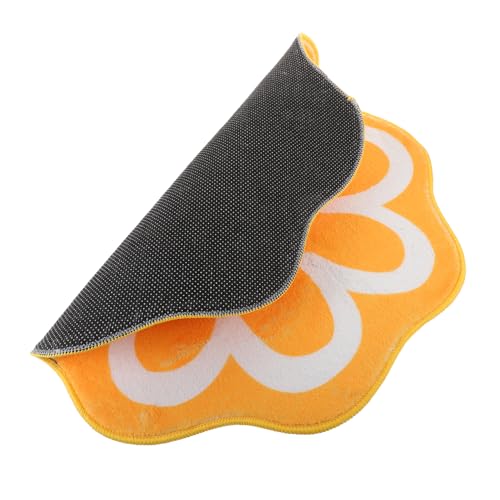 VALICLUD Blumenteppich in Blumenform rutschfeste Waschbare Bodenmatte Für Schlafzimmer Und Wohnzimmer Weiches Komfortables Material in Leuchtendem Gelb VALICLUD Blumenteppich in Blumenform rutschfeste Waschbare Bodenmatte Für Schlafzimmer Und Wohnzimmer Weiches Komfortables Material in Leuchtendem Gelb von VALICLUD