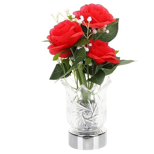 VALICLUD Blumenlampe Mit Led-lichtern in Vase-Design Für Schlafzimmer Schreibtischlampen Mit Rosenlicht Für Mädchenzimmer Moderne Tischlampen Als Raumdekor Für Teenager-mädchen VALICLUD Blumenlampe Mit Led-lichtern in Vase-Design Für Schlafzimmer Schreibtischlampen Mit Rosenlicht Für Mädchenzimmer Moderne Tischlampen Als Raumdekor Für Teenager-mädchen von VALICLUD