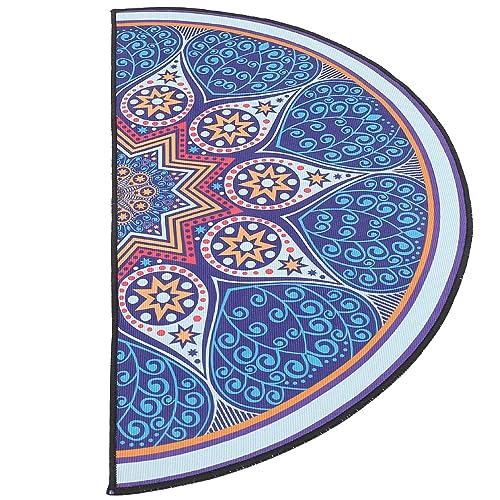 VALICLUD Bohemian Stil Halbrunde Fußmatte aus Vintage Mandala Design und Leicht zu Reinigen für Wohnzimmer Schlafzimmer Küche und Bad als zur Einweihungsparty für Boho Fans VALICLUD Bohemian Stil Halbrunde Fußmatte aus Vintage Mandala Design und Leicht zu Reinigen für Wohnzimmer Schlafzimmer Küche und Bad als zur Einweihungsparty für Boho Fans von VALICLUD