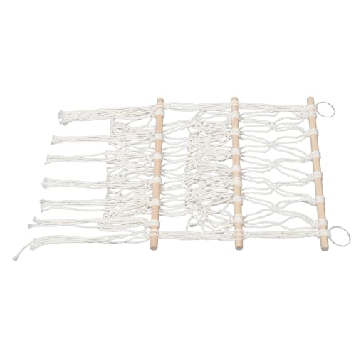 VALICLUD Boho Hängendes Mesh Organizer Regal mit Holzstange Stabiles Aufbewahrungsnetz für Kuscheltiere Bücher und Handtücher Platzsparend Dekorativ für Kinderzimmer und Schlafzimmer von VALICLUD