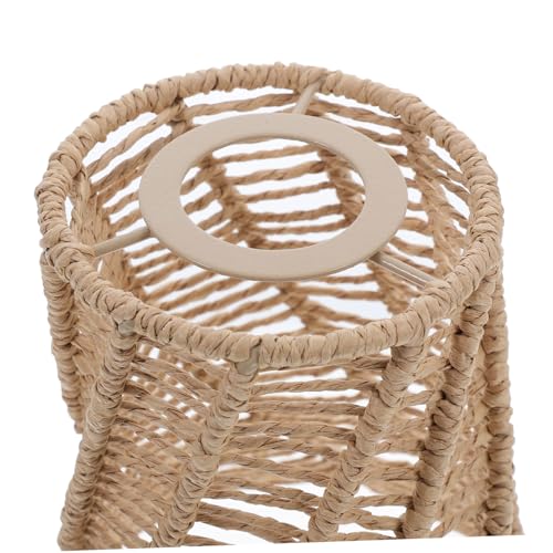 VALICLUD Boho Handgefertigter Lampenschirm aus Flechtmaterial Kleiner Dekorativer Lampenschirm für Steh Wandleuchten Wohnzimmer Schlafzimmer Kreative Wohnraumbeleuchtung von VALICLUD