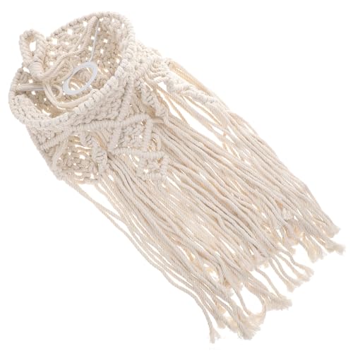 VALICLUD Boho Makramee Lampenschirm Deckenlampe Handgewebt Wandschirm Wunderschöner Wohnraumdekor Für Wohnzimmer Schlafzimmer Babyzimmer Hochzeit Party von VALICLUD