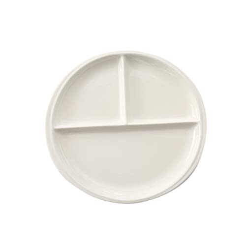 VALICLUD Bone China Platte Keramikgeschirr mit Fächern für Steak für Esszimmer und Cafés Zufälliger Farblich Variierend von VALICLUD