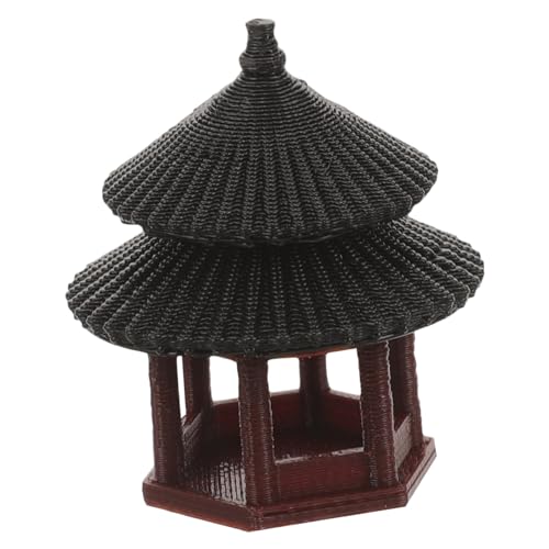 VALICLUD Bonsai Aquarium Deko Pavillon Statue Leichtes Harz Ornament für Japanischen Garten Miniatur Landschaftsfigur Dekoratives Wasserspiel für Desktop und Fischbecken Geeignet für Moos von VALICLUD