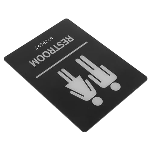 VALICLUD Braille Wc Schild Selbstklebend Inklusives Toiletten schild mit Tastbarer Beschriftung und Symbolen Hochkontrastierend für Gemeinsame Toiletten Einfache Montage Barrierefreie von VALICLUD