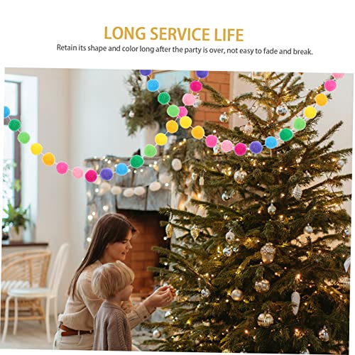 VALICLUD Bunte Filzkugeln Girlande mit Farbenfrohen Pompons Dekorative Wollkugeln Kreative Fenster und Party Deko Vielseitige Festival Hausdekoration Innen und Außen Geeignet von VALICLUD