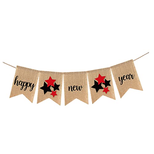 VALICLUD Buntes Happy Year Banner Swallowtail Wimpelkette Wiederverwendbare Neujahrsdeko für Party Haus Küche Kamin Treppe Festliche Baumwollgirlande VALICLUD Buntes Happy Year Banner Swallowtail Wimpelkette Wiederverwendbare Neujahrsdeko für Party Haus Küche Kamin Treppe Festliche Baumwollgirlande von VALICLUD