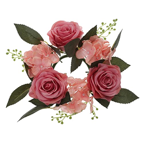 VALICLUD Candle Wreath Mit Künstlichen Rosen Eleganter Tischkranz Für Kerzen Dekoration Für Hochzeiten Partys Und Feiertage Blumenarrangements Zartem Rosa VALICLUD Candle Wreath Mit Künstlichen Rosen Eleganter Tischkranz Für Kerzen Dekoration Für Hochzeiten Partys Und Feiertage Blumenarrangements Zartem Rosa von VALICLUD
