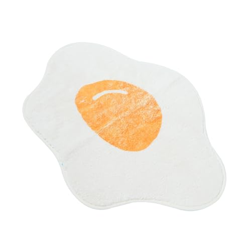 VALICLUD Chic Poached Egg Design rutschfeste Saugfähige Fußmatte für Bad Wohnzimmer und Schlafzimmer Maschinenwaschbar Pflegeleicht für und Außenbereiche von VALICLUD