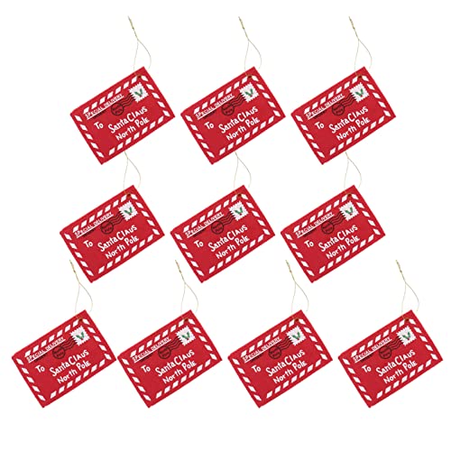 VALICLUD Briefumschläge 10Pcs Weihnachten Brief Umschlag Santa Umschlag Fühlte Santa Claus Umschlag Weihnachten Sü?igkeiten Geschenk Tasche Stickerei Weihnachten Ornament (Rot) von VALICLUD