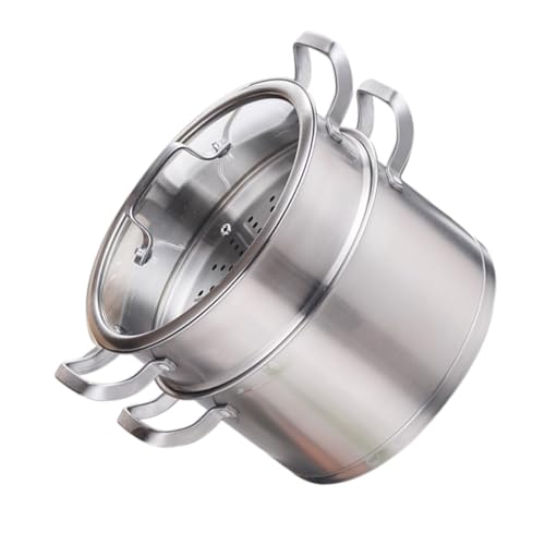 VALICLUD Dampftopf Großer Fassungsvermögen Dicker Lagiger Steamer Topf Kompatibel mit Gasherd Induktion Elektroherd Multifunktionaler Suppentopf für Gemüse Fisch Geflügel Zuhause VALICLUD Dampftopf Großer Fassungsvermögen Dicker Lagiger Steamer Topf Kompatibel mit Gasherd Induktion Elektroherd Multifunktionaler Suppentopf für Gemüse Fisch Geflügel Zuhause von VALICLUD