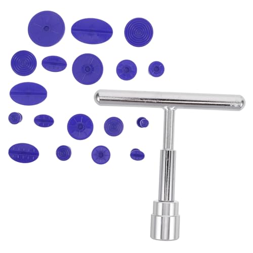 VALICLUD Dent Removal mit Manuellem T Bar Werkzeug und Blauen Klebepads Vielseitiges Autokarosserie Reparaturkit für Schnelle Präzise DIY Beulenentfernung und Professionelle von VALICLUD