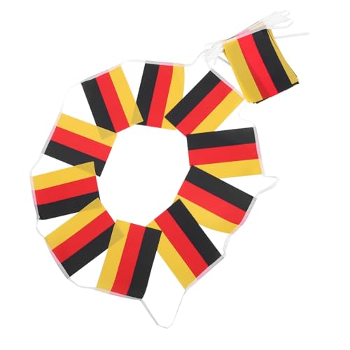 VALICLUD Deutschland Flaggen Girlande Mini Wimpelkette Dekorative Deutschland Deko für Party Garten Fenster Vielseitig Hängend für Sportveranstaltungen und Internationale Feiern von VALICLUD