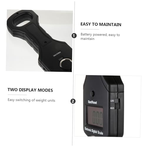 VALICLUD Digitale Kofferwaage mit Haken Tragbare Handwaage für Gepäck und Fisch Reisen Leichtes Design mit Breitem Griff Komfortable Stabile Handhabung und Kompakte Bauweise von VALICLUD