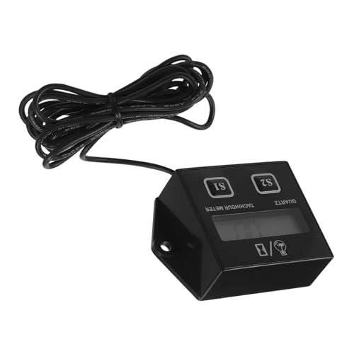 VALICLUD Digitaler Tachometer mit LCD Display für Kleine Motoren Präzise Drehzahlmessung und Betriebsstundenzähler Kompakt und Installieren Geeignet für Rasenmäher Kettensägen Atv und von VALICLUD