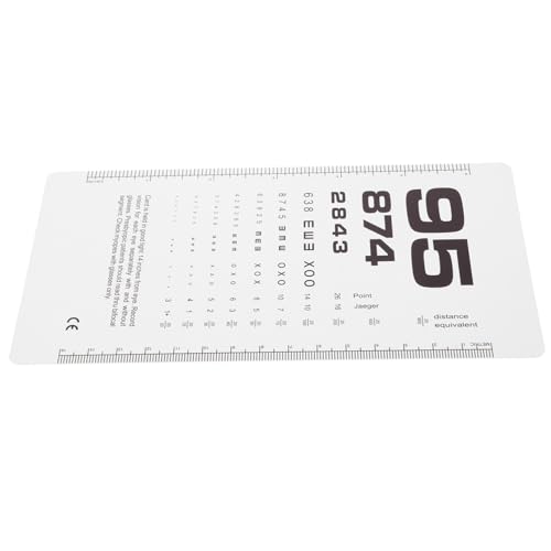VALICLUD Doppelseitige Wasserdichte PVC Sehtafel für Augenuntersuchungen Praktische Wand Augentafel mit Klarem Musterdesign Einfach Ablesbar Geeignet für Schule Praxis und Zuhause von VALICLUD