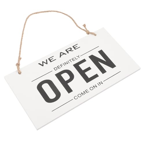 VALICLUD Doppelseitiges Holz Türschild Open Closed Geschäftsschild Modernes Hängeschild für Laden Büro Dekoration Weiß Rechteckig VALICLUD Doppelseitiges Holz Türschild Open Closed Geschäftsschild Modernes Hängeschild für Laden Büro Dekoration Weiß Rechteckig von VALICLUD