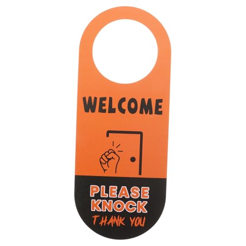 VALICLUD Doppelseitiges Türschild aus Robustem PVC mit Klarem Englischem Text Please Knock Of Office Sichtbare Büro türanhänger für Effektive Kommunikation Geeignet für Büros Hotels und von VALICLUD