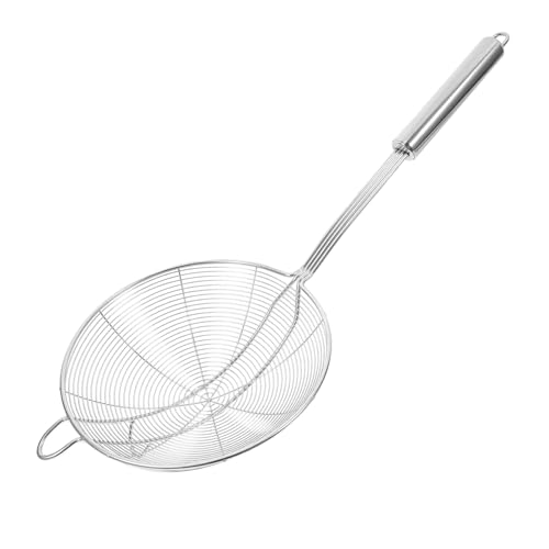 VALICLUD Drahtsieb Doppelt Spiralform Abtropflöffel mit Hitzebeständigem Griff Spaghettischöpfer für Nudel Pasta Gemüse Frittieren Blanchieren Spülmaschinengeeignet von VALICLUD