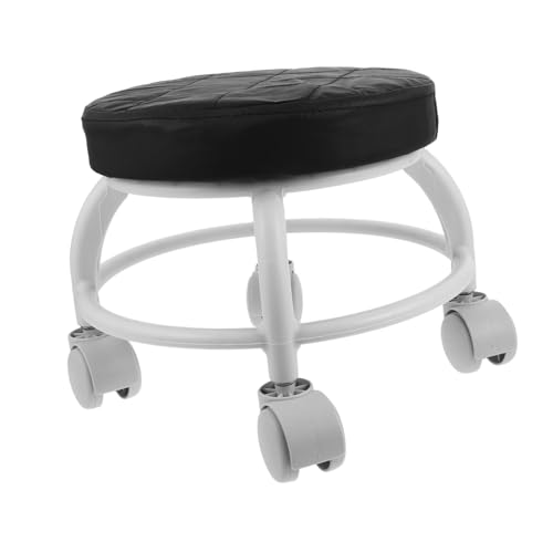 VALICLUD Drehhocker drehstuhl kosmetikstuhl Drehbarer Stuhl arbeitsstuhl Hocker für Pediküre Spa-Stuhl medizinischer Stuhl Shop-Hocker Stühle Garagenhocker Arbeitshocker Plastik Black von VALICLUD