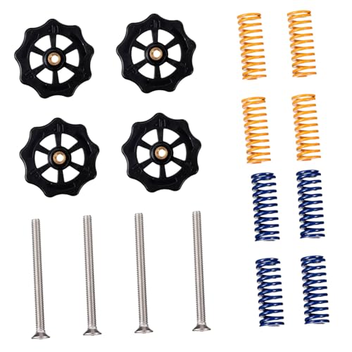 VALICLUD Drucker Zubehör Metallmuttern Schrauben Federn für Hot Bed Stabilisierung und Einfaches Leveling Kompatibel Ender Drucker VALICLUD Drucker Zubehör Metallmuttern Schrauben Federn für Hot Bed Stabilisierung und Einfaches Leveling Kompatibel Ender Drucker von VALICLUD