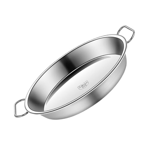 VALICLUD Edelstahl Dampfgarer Steaming Tray mit Griffen Robuster Edelstahl Steamer für Liangpi Fisch Reis und Pasta Vielseitig für Küche Picknick Snackbars Silberfarben von VALICLUD