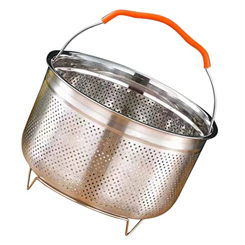 VALICLUD Edelstahl Dampfkorb mit Griff Rundes Dämpfereinsatz mit Gleichmäßigen Löchern Universeller Dampfeinsatz für Reis Gemüse Meeresfrüchte Reiskocher Zubehör VALICLUD Edelstahl Dampfkorb mit Griff Rundes Dämpfereinsatz mit Gleichmäßigen Löchern Universeller Dampfeinsatz für Reis Gemüse Meeresfrüchte Reiskocher Zubehör von VALICLUD