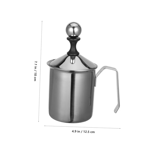 VALICLUD Edelstahl Milchaufschäumer Handlicher Milchkännchen Manuell Für Latte Art Kaffee Cappuccino Zuhause Gastro von VALICLUD