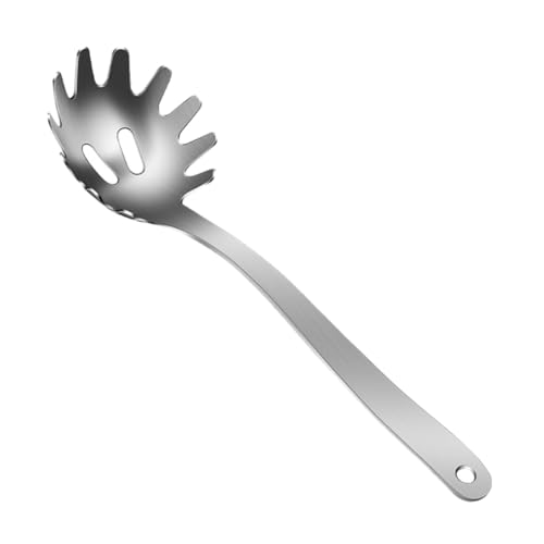 VALICLUD Edelstahl Nudelsieb Löffel Nudel Spaghettilöffel Küchenhelfer für Komfortables Servieren und Abgießen von Pasta und Nudeln im Haushalt und Restaurant von VALICLUD