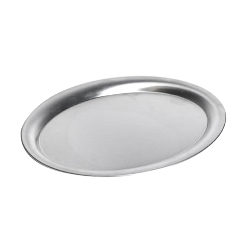 VALICLUD Edelstahl Servierplatte Oval Leicht Unzerbrechlich Vielseitig für Snacks und Obst im Haushalt oder Restaurant Geeignet von VALICLUD