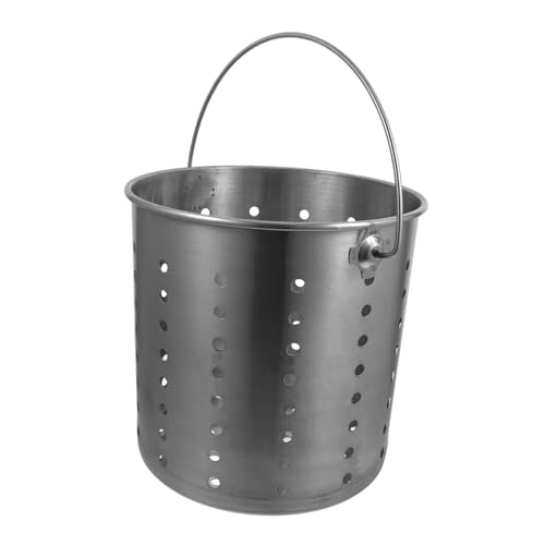 VALICLUD Edelstahl Siebkorb Vielseitig für Gemüse Dämpfen Meeresfrüchte Abtropfen und Truthahn Frittieren Langlebiger Küchenhelfer mit Perforiertem Design für Topf und Stockpot von VALICLUD