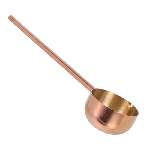 VALICLUD Edelstahl Suppenkelle mit Langem Griff Ergonomisch Hitzebeständig Multifunktionale Ölkelle für Küche Praktische Schöpfkelle zum Servieren von Suppe und Öl Roségold von VALICLUD