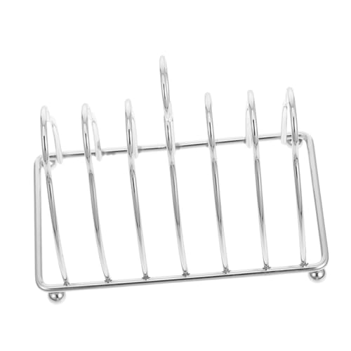 VALICLUD Edelstahl Toastständer mit Schlitzen Brot Aufbewahrungsregal Multifunktionaler Frühstück Toast Halter Robustes Metall Küchenregal für Brot und Scheiben Platzsparend und Langlebig von VALICLUD
