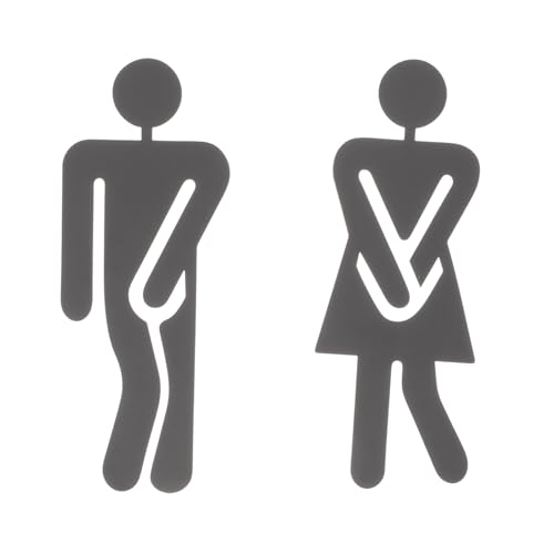 VALICLUD Edelstahl Toilettenschild Schwarze Pulverbeschichtung Langlebige Wc Türschilder für Damen und Herren Waschraumkennzeichnung für Hotel Büro Gemeinsame Toiletten VALICLUD Edelstahl Toilettenschild Schwarze Pulverbeschichtung Langlebige Wc Türschilder für Damen und Herren Waschraumkennzeichnung für Hotel Büro Gemeinsame Toiletten von VALICLUD