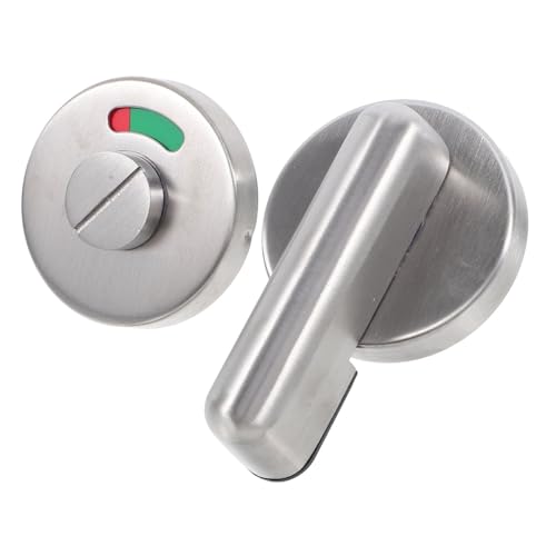 VALICLUD Edelstahl Türschloss mit Grün rotem Belegungsanzeiger Robustes Badezimmer Türschloss mit Riegel Sichtschutz für Öffentliche Toiletten Hotel und Gewerbliche Nutzung Zuverlässige von VALICLUD