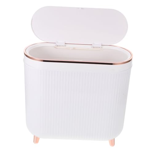 VALICLUD Eleganter Bad Abfallbehälter mit Deckel Schmaler Mülleimer für Enge Räume Geruchsdichter Toiletten Abfallkübel aus Robustem Kunststoff Modernes Design für Bad Wc und Gästezimmer VALICLUD Eleganter Bad Abfallbehälter mit Deckel Schmaler Mülleimer für Enge Räume Geruchsdichter Toiletten Abfallkübel aus Robustem Kunststoff Modernes Design für Bad Wc und Gästezimmer von VALICLUD