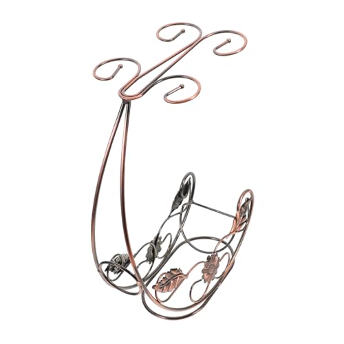 VALICLUD Elegantes Weinregal aus Eisen Fach Umhängendem Weinglashalter Platzsparender Upside Down Goblet Wine Cup Hanging Holder für Sichere Aufbewahrung und Stilvolle Dekoration VALICLUD Elegantes Weinregal aus Eisen Fach Umhängendem Weinglashalter Platzsparender Upside Down Goblet Wine Cup Hanging Holder für Sichere Aufbewahrung und Stilvolle Dekoration von VALICLUD