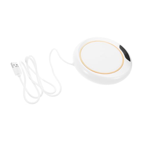 VALICLUD Elektrischer Einstellbarer Becherwärmer mit USB Wiederverwendbarer Heizuntersetzer für Kaffee Milch und Tee Schnelles Aufheizen Stilvolles Design für Büro Zuhause und Meetingräume von VALICLUD