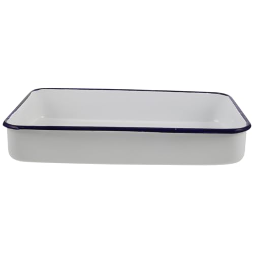 VALICLUD Emaillierte Backform Rechteckige Antihaft Pfanne für Ofen Vielseitig Einsetzbar zum Backen von Kuchen und Gebäck zu Reinigen Lagern Vintage Design VALICLUD Emaillierte Backform Rechteckige Antihaft Pfanne für Ofen Vielseitig Einsetzbar zum Backen von Kuchen und Gebäck zu Reinigen Lagern Vintage Design von VALICLUD