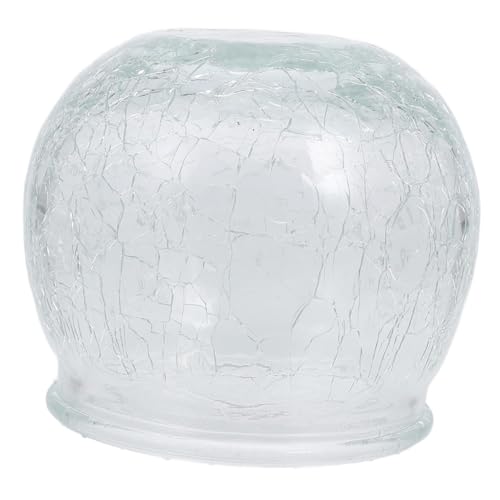 VALICLUD Ersatz glaskugel lampenschirm mit Eisblumen muster Runder Lampenschirm aus Glas für Deckenleuchte und Gartenbeleuchtung Warmes Blendfreies Licht Dekorative Außenlampe Einfache von VALICLUD