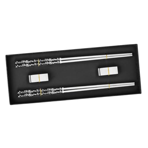 VALICLUD Essstäbchen Set mit Stabiellem Tragbarem Stäbchenhalter Verschleißfest Korrosionsbeständig Poliert Leicht zu Reinigen für Sushi Hot Pot Bbq und Picknick VALICLUD Essstäbchen Set mit Stabiellem Tragbarem Stäbchenhalter Verschleißfest Korrosionsbeständig Poliert Leicht zu Reinigen für Sushi Hot Pot Bbq und Picknick von VALICLUD